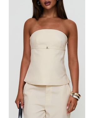 Princess Polly Irresistible Strapless Top - Natural