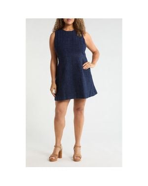Chelsea28 Tweed Sheath Dress - Blue