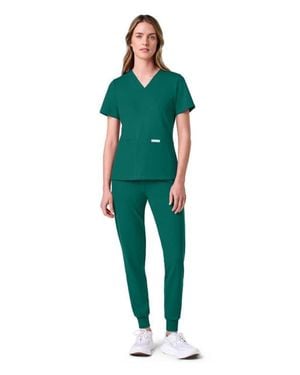 Jaanuu Ultralast Essential Performance 6-Pocket Scrub Set - Green