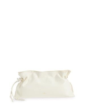 Sam Edelman Poppy Oversize Stud Leather Clutch - Natural