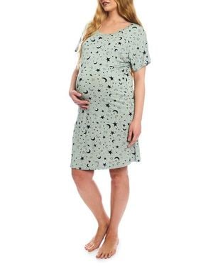 Everly Grey Rosa Maternity/Nursing Hospital Gown - Blue