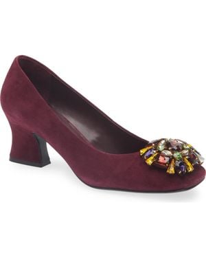 Jeffrey Campbell Panem Crystal Embellished Pump - Purple