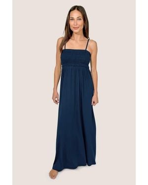 JJwinks Montecito Bra-Free Smocked Maxi Dress - Blue
