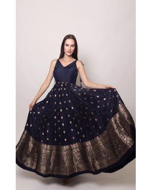 Ras Alastair Open Back Gown - Blue