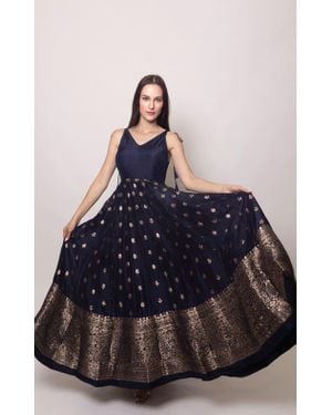 Ras Alastair Open Back Gown - Blue