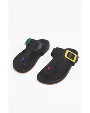 Charlotte Stone Misty Footbed Thong Sandal - Blue