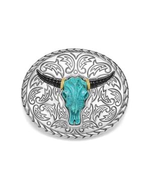 Lagos Anthem Longhorn Belt Buckle - Gray