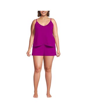 Lands' End Tulip Romper Swimsuit - Purple