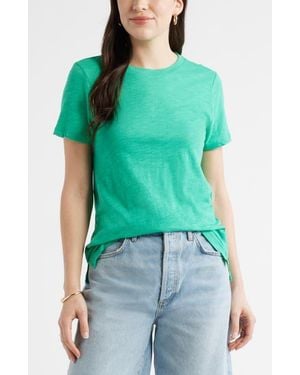 Caslon Cotton Blend Crewneck T-Shirt - Green