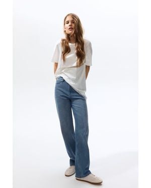 H&M Straight High Jeans - Blue