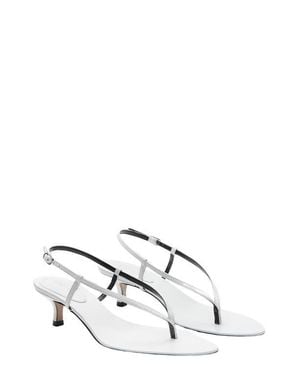 Mango Slingback Kitten Heel Sandal - White