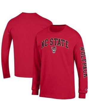 Champion Ohio State Buckeyes Arch Over Logo 2-Hit Long Sleeve T-Shirt - Red