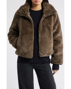 Save The Duck Jeon Water Repellent Reversible Faux Fur Jacket - Brown