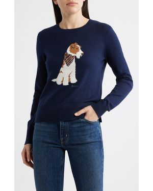 Barbour Berkley Intarsia Cotton & Cashmere Sweater - Blue