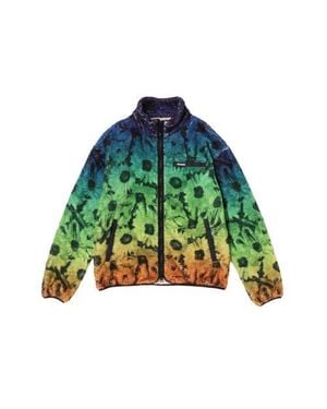 vowels Printed Fleece Jacket - Green