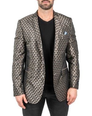 Maceoo Skullrepeat Jacquard Blazer - Black