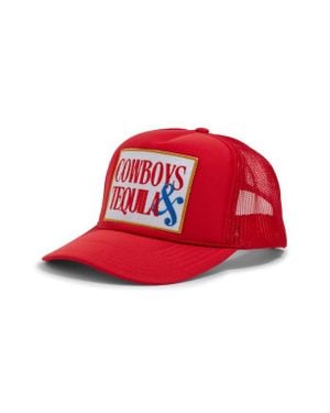 Friday Feelin Cowboys & Tequila Patch Trucker Hat - Red