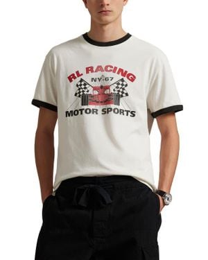 Polo Ralph Lauren Classic Fit Motorsport Graphic T-Shirt - White