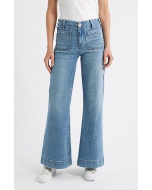 City Blues Soho Patch Pocket Wide Leg Jeans - Blue
