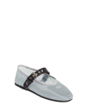 Miu Miu Mary Jane Ballet Flat - Gray