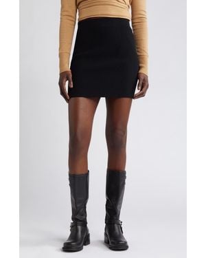 Open Edit Rib Sweater Skirt - Blue