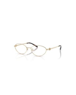 Tory Burch 53Mm Oval Optical Glasses - Metallic