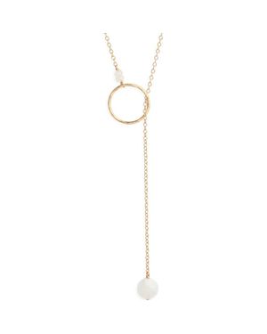 Nashelle Gwyneth Semiprecious Toggle Necklace - Metallic