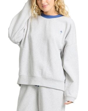 Billabong Sunset Palm Crewneck Sweatshirt - Gray