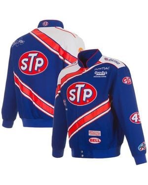 JH Design Richard Petty Stp Full-Snap Twill Uniform Jacket - Blue