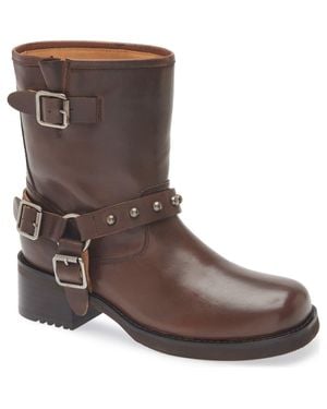 Chocolat Blu Joss Moto Bootie - Brown