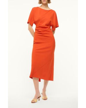 STAUD Amelie Midi Dress - Orange