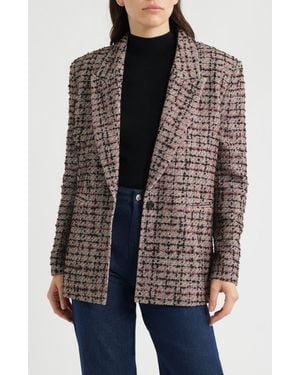 BOSS Jovanamia One-Button Tweed Blazer - Black