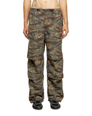 DIESEL P-Anic Camo Nylon Drawstring Pants - Green