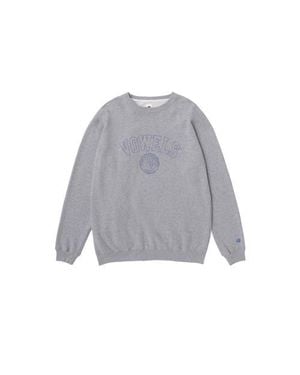 vowels Faded Collegiate Crewneck - Gray