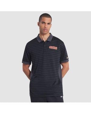 Nike San Francisco 49Ers 2025 Rivalries Collection Sideline Victory Striped Dri-Fit Polo - Blue
