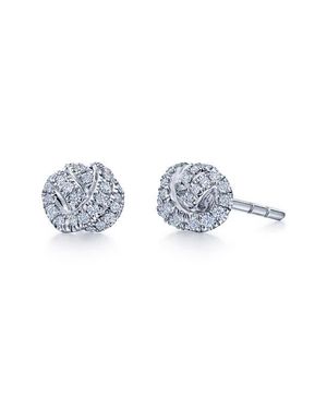 Kwiat Entwine Petite Love Knot Stud Earrings - Blue