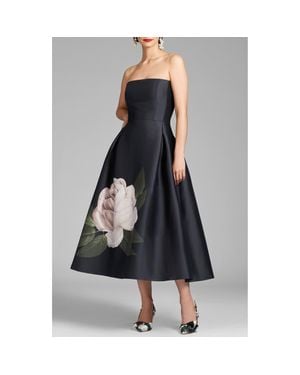 Sachin & Babi Shay Strapless Mikado Midi Cocktail Dress - Black