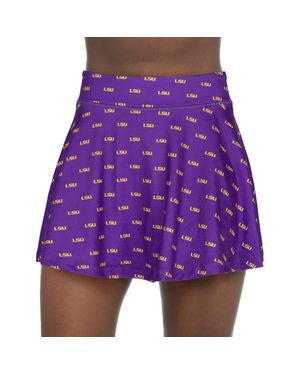 ZooZatZ Lsu Tigers All-Over Print Flowy Skort - Purple