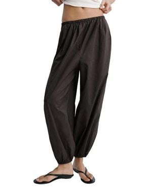 Mango Cotton Balloon Pants - Black