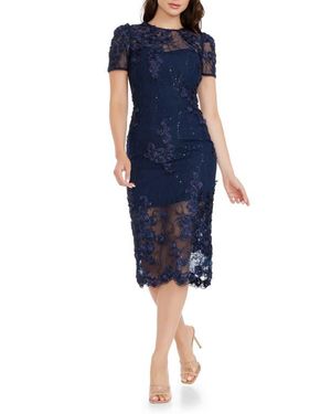 navy floral lace dress Ava Midnight Floral Bustier Maxi Dress main image 0