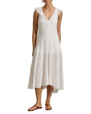 Polo Ralph Lauren Cotton Blend Eyelet Dress - White