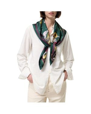 Burberry Print Etched Knight Silk Scarf - Multicolor