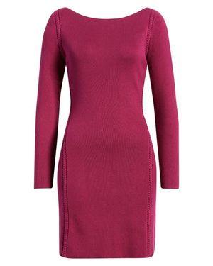 Tommy Bahama Delphina Braid Detail Long Sleeve Cotton Blend Sweater Minidress - Red