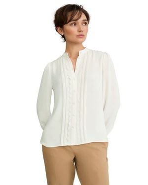 Hobbs Dominica Lace Trim Blouse - White