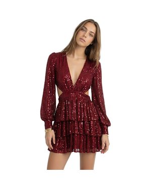 Akalia Freja Flare Dress - Red
