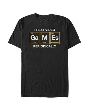Lost Gods I Play Video Games Periodically Graphic T-Shirt - Black