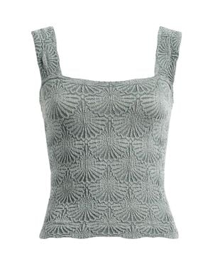 Free People Love Letter Floral Knit Camisole - Gray