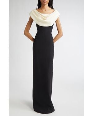 Lela Rose Cowl Neck Gown - Black
