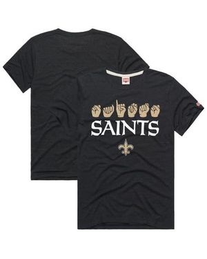 Homage New Orleans Saints Nfl Asl Collection By Love Sign Tri-Blend T-Shirt - Black