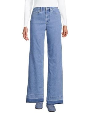 Lands' End High Rise Wide Leg Denim Jeans - Blue